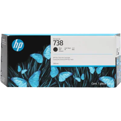 HP 498N8A (738) BLACK DESIGNJET INK 300 ML